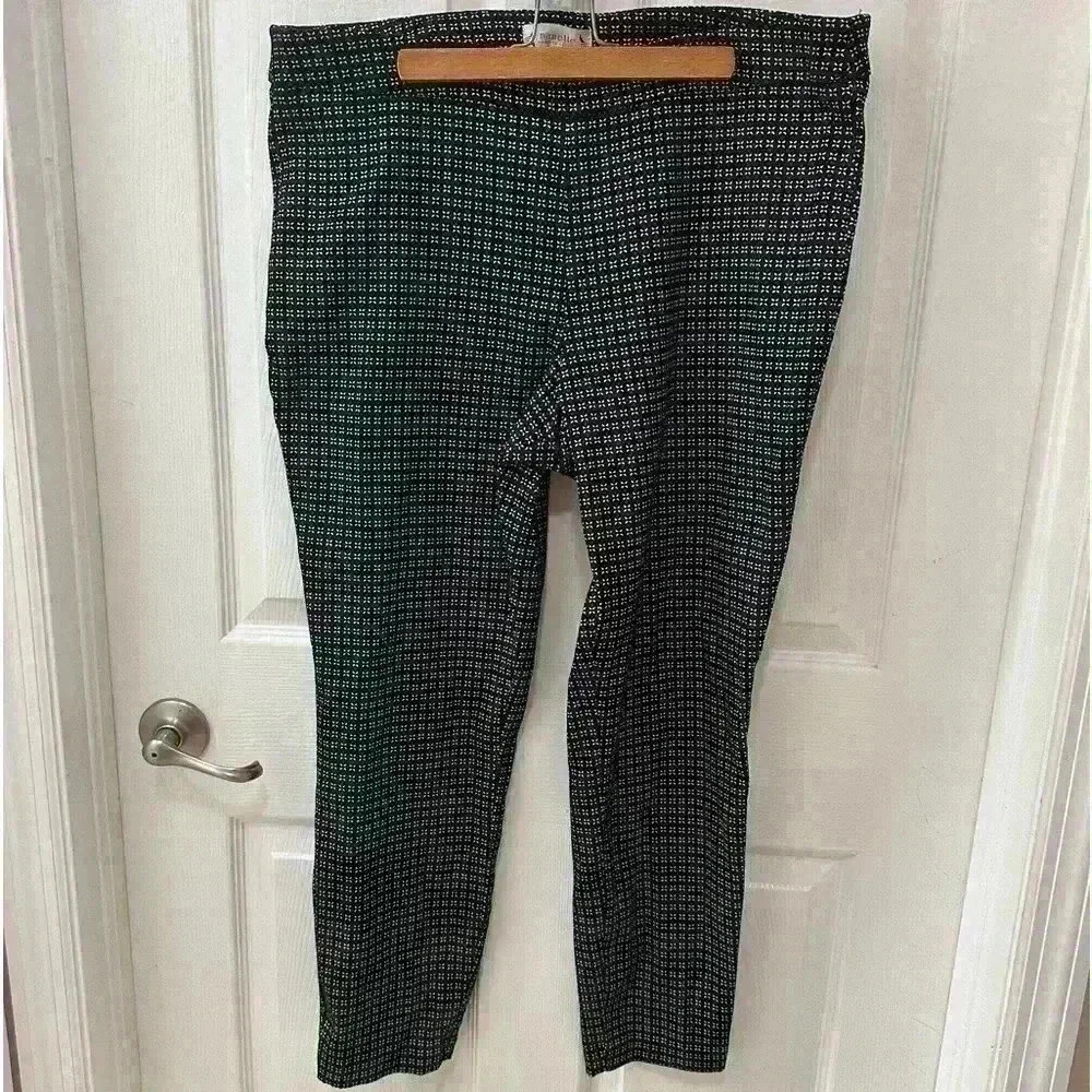 Nanette Lapore Ladies Black & White Pull-On Ankle Pants size XL Business Casual